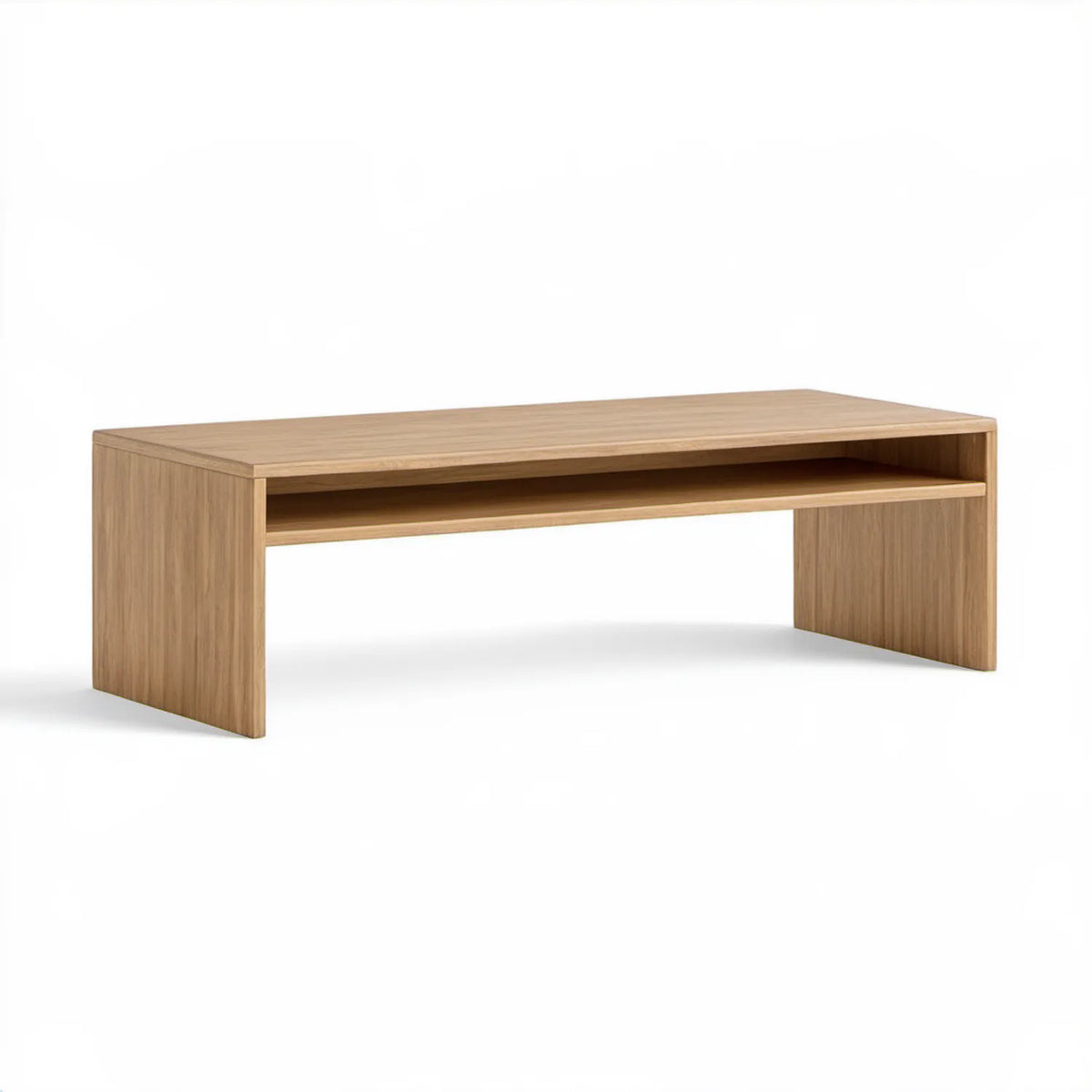 Szafka RTV z otwartą półką, dąb naturalny, 140 x 40 x 45 cm, MDF