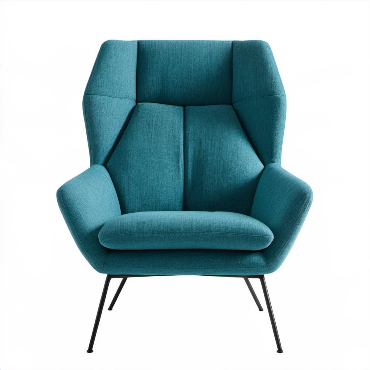 Turkusowy fotel uszak z wysokim oparciem 78 x 85 x 108 cm