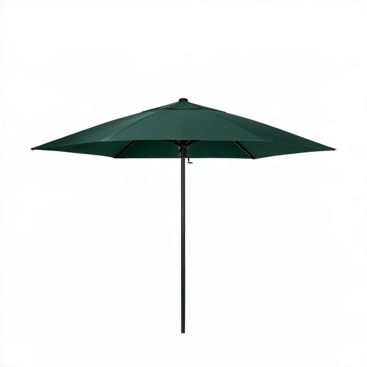 Zielony parasol ogrodowy okrągły Ø300 cm z korbą, wys. 245 cm