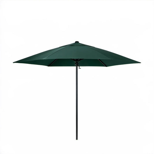 Zielony parasol ogrodowy okrągły Ø300 cm z korbą, wys. 245 cm